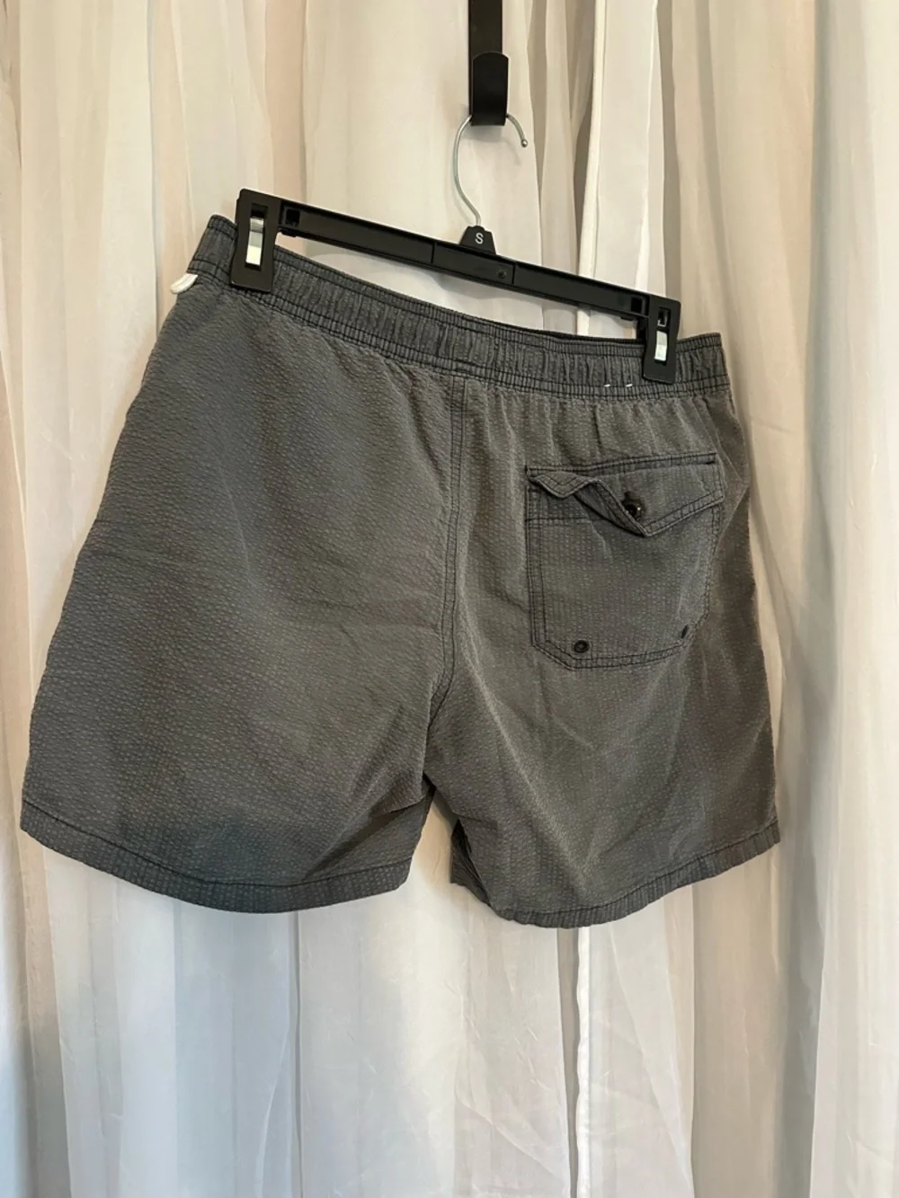 J. Crew Men's Charcoal Drawstring Casual Swim/Board Shorts